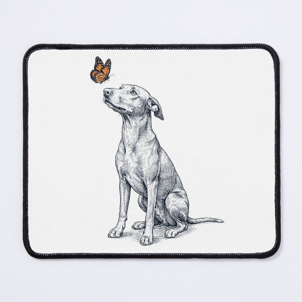 Item preview, Vintage Pharaoh Hound with Butterfly Dog Lover designed and sold by DoodleTortle.