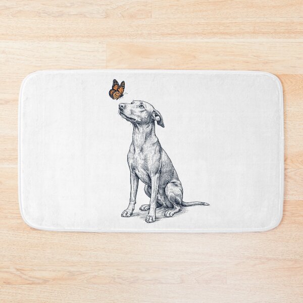 Item preview, Vintage Pharaoh Hound with Butterfly Dog Lover designed and sold by DoodleTortle.