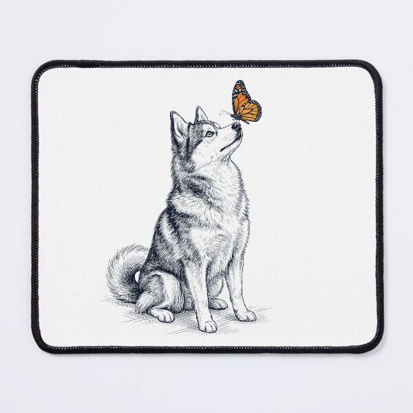 Item preview, Vintage Pomsky with Butterfly Dog Lover designed and sold by DoodleTortle.