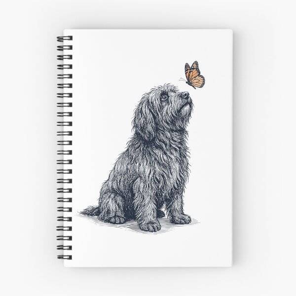 Item preview, Vintage Puli with Butterfly Dog Lover designed and sold by DoodleTortle.