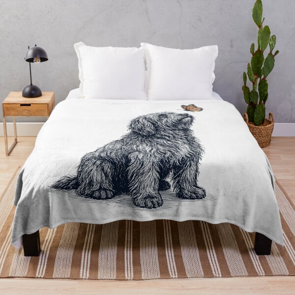 Item preview, Vintage Puli with Butterfly Dog Lover designed and sold by DoodleTortle.