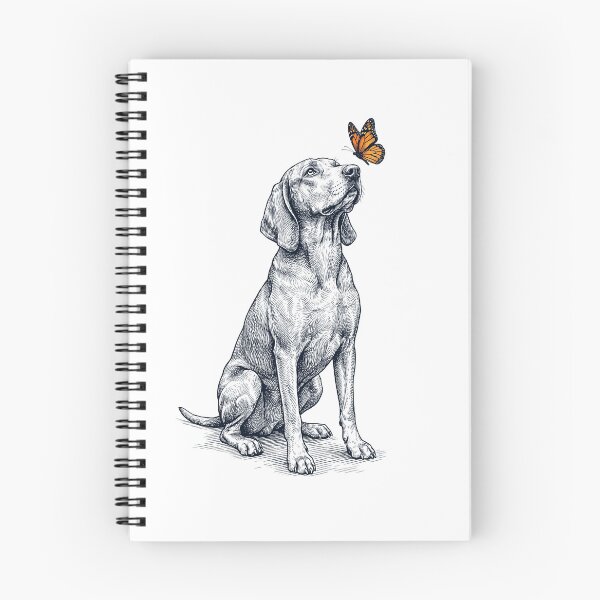 Item preview, Vintage Redbone Coonhound with Butterfly Dog Lover designed and sold by DoodleTortle.