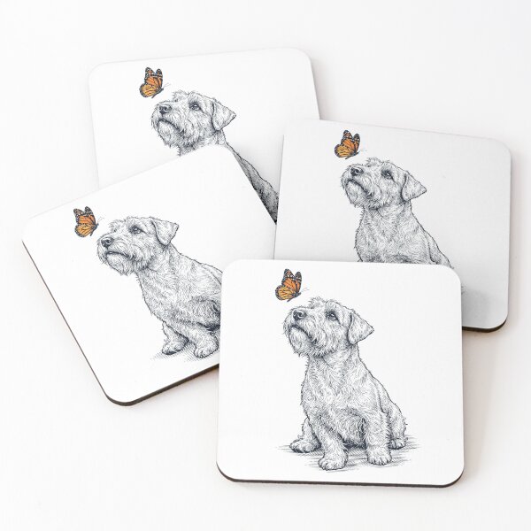 Item preview, Vintage Sealyham Terrier with Butterfly Dog Lover designed and sold by DoodleTortle.