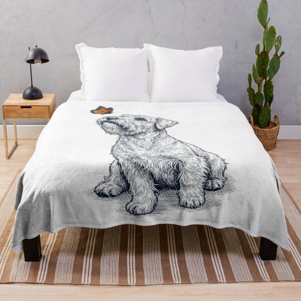 Item preview, Vintage Sealyham Terrier with Butterfly Dog Lover designed and sold by DoodleTortle.