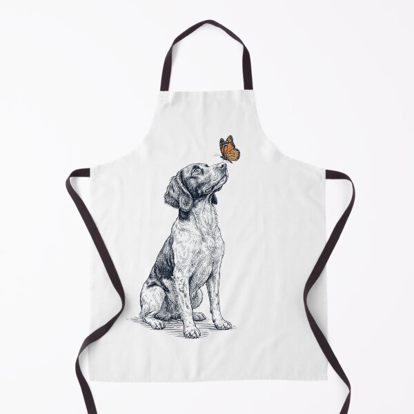 Item preview, Vintage Small Munsterlander Pointer with Butterfly Dog Lover designed and sold by DoodleTortle.