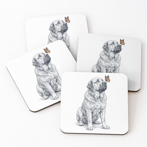 Item preview, Vintage Spanish Mastiff with Butterfly Dog Lover designed and sold by DoodleTortle.