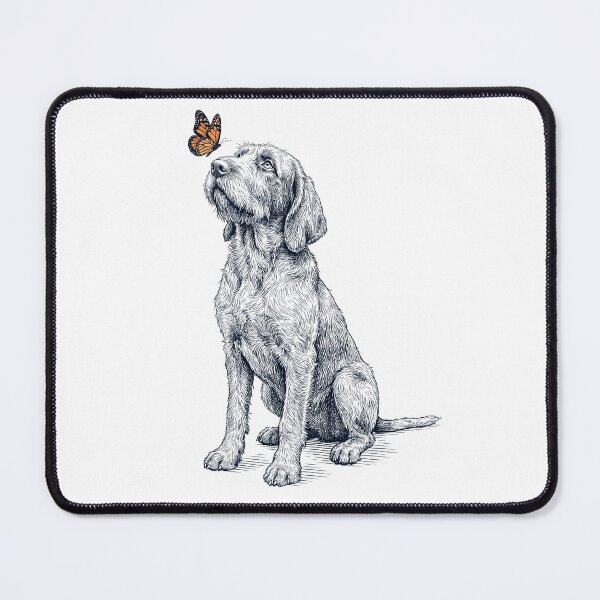 Item preview, Vintage Spinone Italiano with Butterfly Dog Lover designed and sold by DoodleTortle.