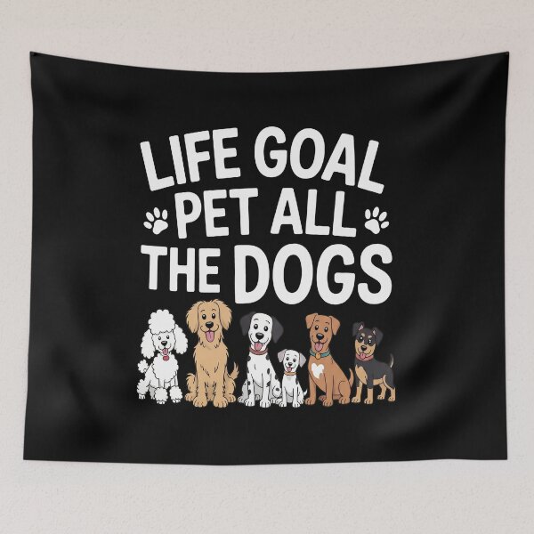 Item preview, Life Goal Pet All The Dogs Cute Cartoon Pups designed and sold by OlyvieArt.
