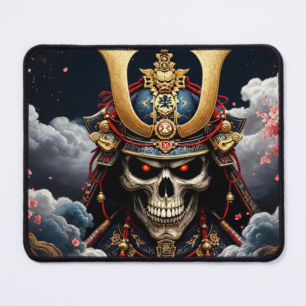 Item preview, Samurai skull warrior under the red moon designed and sold by WonderPiks.