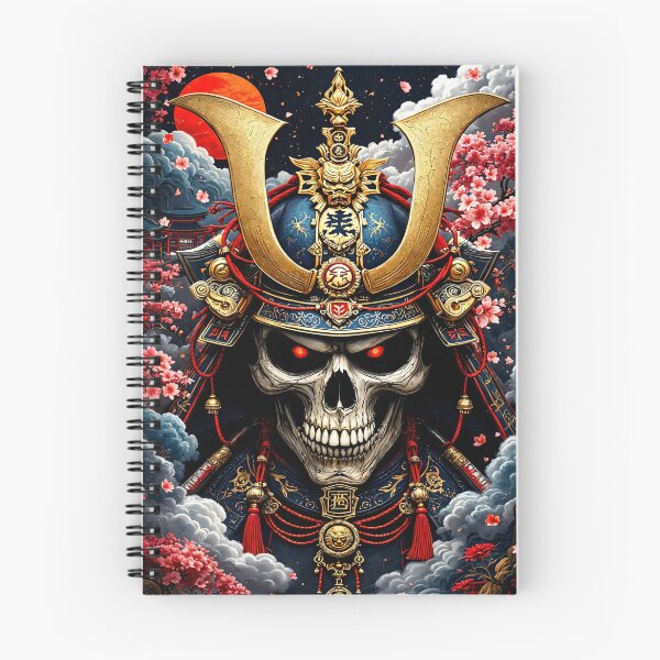 Item preview, Samurai skull warrior under the red moon designed and sold by WonderPiks.