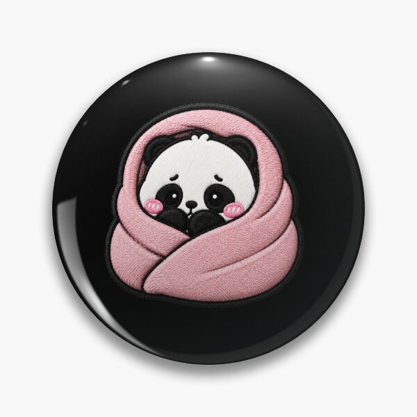 Item preview, Introvert Panda Embroidery Patch Cute Kawaii Chibi designed and sold by ColorSplash123.
