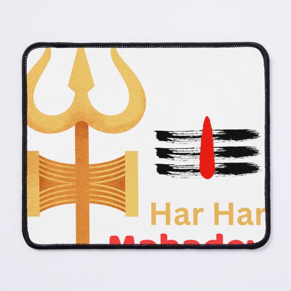 Item preview, Har Har Mahadev Shiva Trishul Golden Hindu God designed and sold by sidhuscraft.