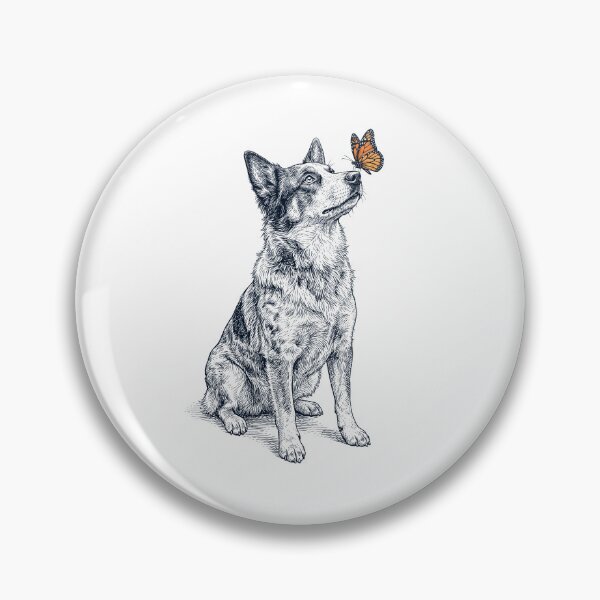 Item preview, Vintage Texas Heeler with Butterfly Dog Lover designed and sold by DoodleTortle.
