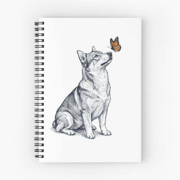 Item preview, Vintage Swedish Vallhund with Butterfly Dog Lover designed and sold by DoodleTortle.