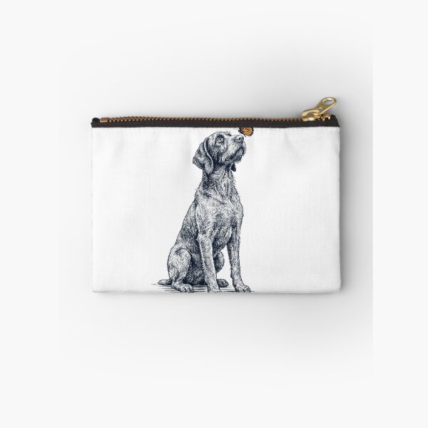 Item preview, Vintage Wirehaired Pointing Griffon with Butterfly Dog Lover designed and sold by DoodleTortle.