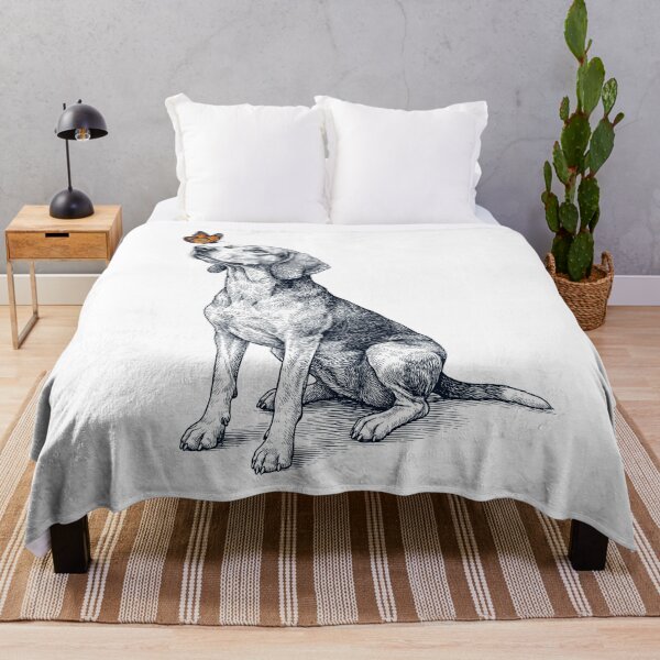 Item preview, Vintage Treeing Walker Coonhound with Butterfly Dog Lover designed and sold by DoodleTortle.