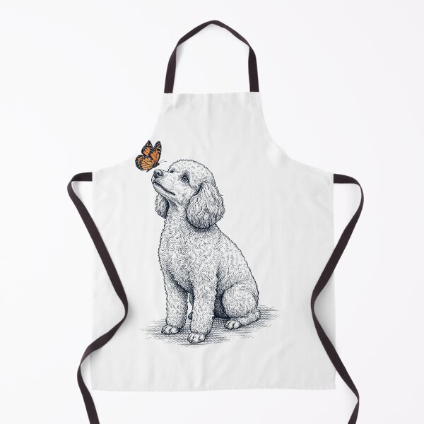 Item preview, Vintage Toy Poodle with Butterfly Dog Lover designed and sold by DoodleTortle.