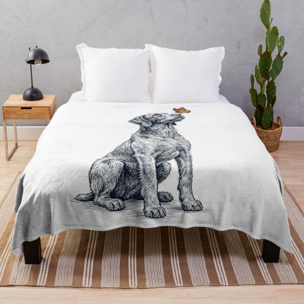 Item preview, Vintage Wirehaired Pointing Griffon with Butterfly Dog Lover designed and sold by DoodleTortle.