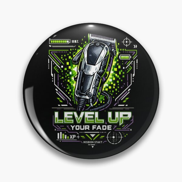 Item preview, Level Up Your Fade – Gaming Barber Clippers Pixel Glow Futuristic Neon Design designed and sold by Ladys-Gents.