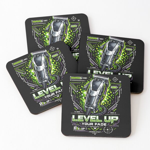 Item preview, Level Up Your Fade – Gaming Barber Clippers Pixel Glow Futuristic Neon Design designed and sold by Ladys-Gents.