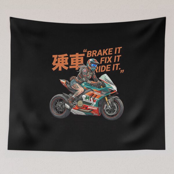 Item preview, Brake It Fix It Ride It Sport Rider Lifestyle Artwork designed and sold by enzoade.