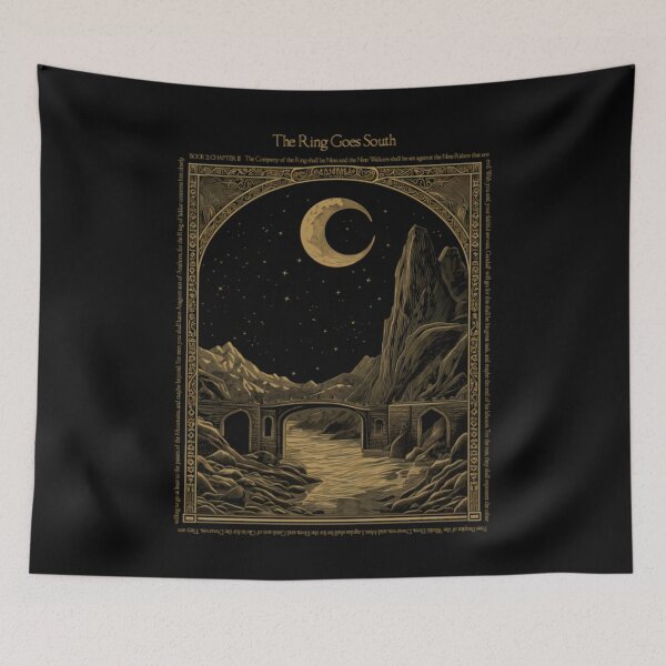 Item preview, Moonlit Fantasy Landscape Vintage Adventure Classic T-Shirt designed and sold by RRMadeArt.