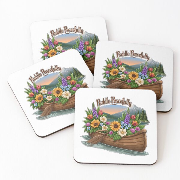Item preview, Paddle Peacefully Canoe Filled with Wildflowers on Mountain Lake designed and sold by Marcikart.