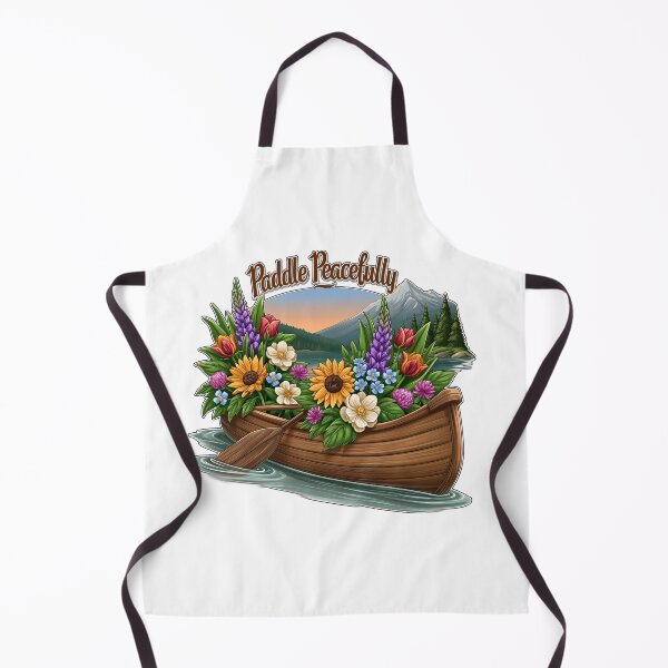 Item preview, Paddle Peacefully Canoe Filled with Wildflowers on Mountain Lake designed and sold by Marcikart.