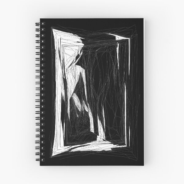 Item preview, Spectral Silhouette - Dark Glitch Monoline Art designed and sold by Mystral Art Studio.