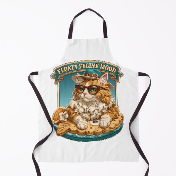 Item preview, Floaty Feline Mood Cool Cat on Summer Pool Float designed and sold by Marcikart.