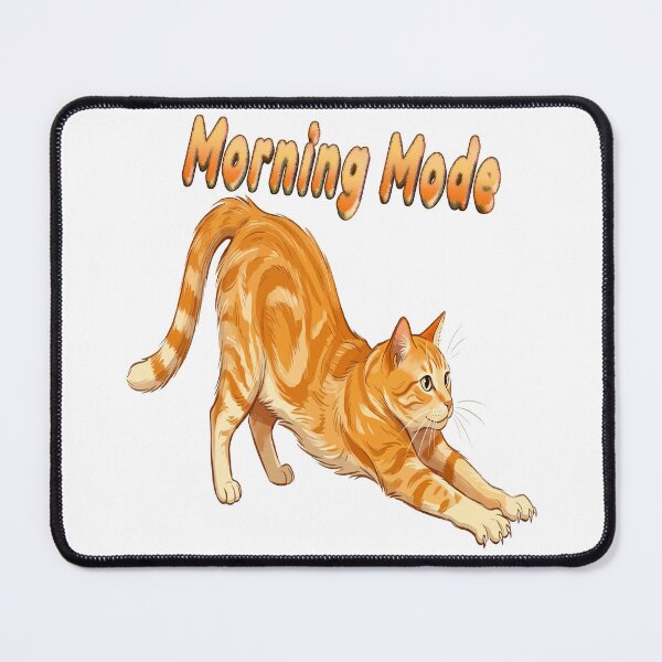 Item preview, Morning Mode Orange Cat Stretching Funny Cat Lover Gift Sticker Mug Design designed and sold by AmazingEG.