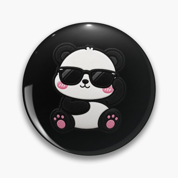 Item preview, Cool Panda Embroidery Patch Cute Kawaii Chibi designed and sold by ColorSplash123.
