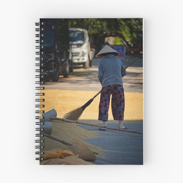 Item preview, Woman in a conical hat sweeping rice designed and sold by franck380.