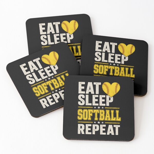 Item preview, Eat Sleep Softball Repeat  designed and sold by zoes-ink.