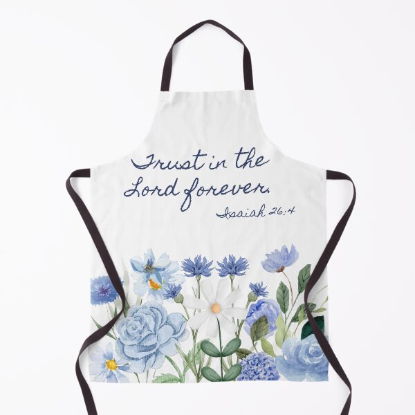 Item preview, Trust in the Lord Forever Isaiah 26:4 Blue Floral Christian Scripture Design designed and sold by MacheSmith.