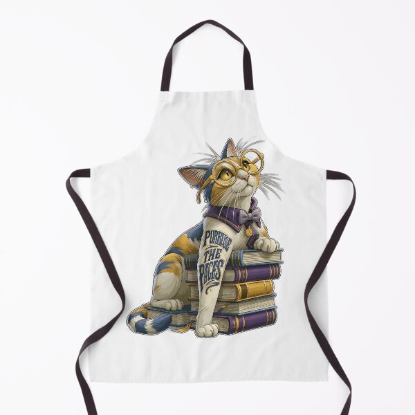 Item preview, Purruse The Pages Cute Bookworm Cat with Glasses and Books designed and sold by Marcikart.