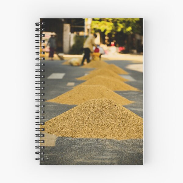 Item preview, Pyramids of rice drying on the road designed and sold by franck380.