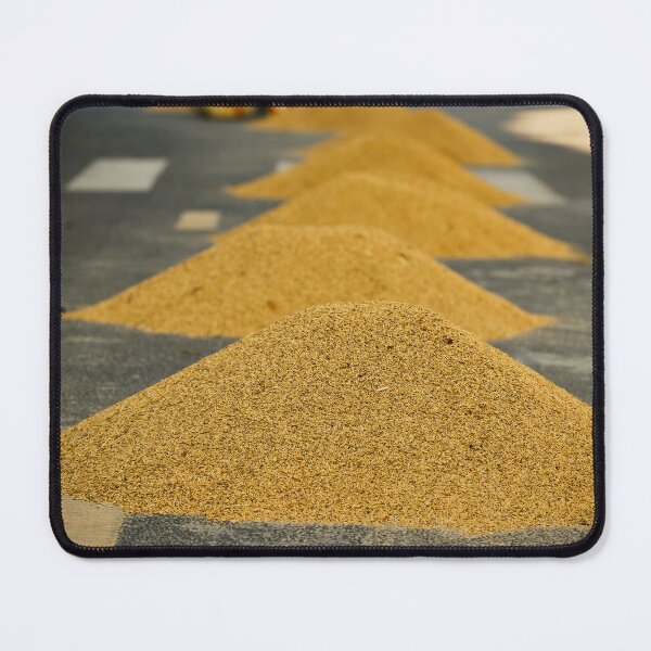 Item preview, Pyramids of rice drying on the road designed and sold by franck380.