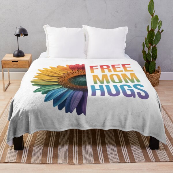 Item preview, Free Mom Hugs - LGBT Rainbow Sunflower designed and sold by sailorjessiArt.
