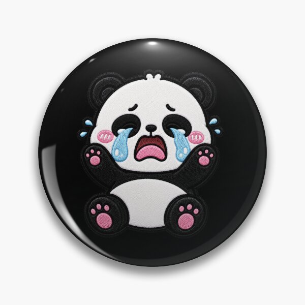 Item preview, Drama Panda Embroidery Patch Funny Kawaii Chibi designed and sold by ColorSplash123.