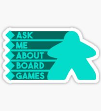 Ask Me About Board Games Sticker