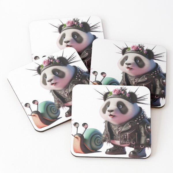 Item preview, Punk Panda & Smoking Snail  designed and sold by LujziWorld.