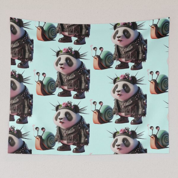 Item preview, Punk Panda & Smoking Snail  designed and sold by LujziWorld.
