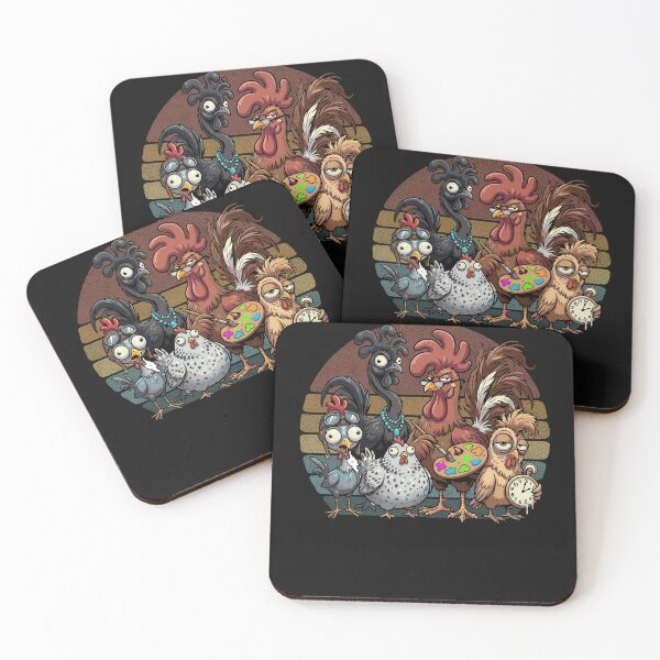 Item preview, Chicken Art Retro Family of Rooster and Hen Vintage  designed and sold by alenaz.