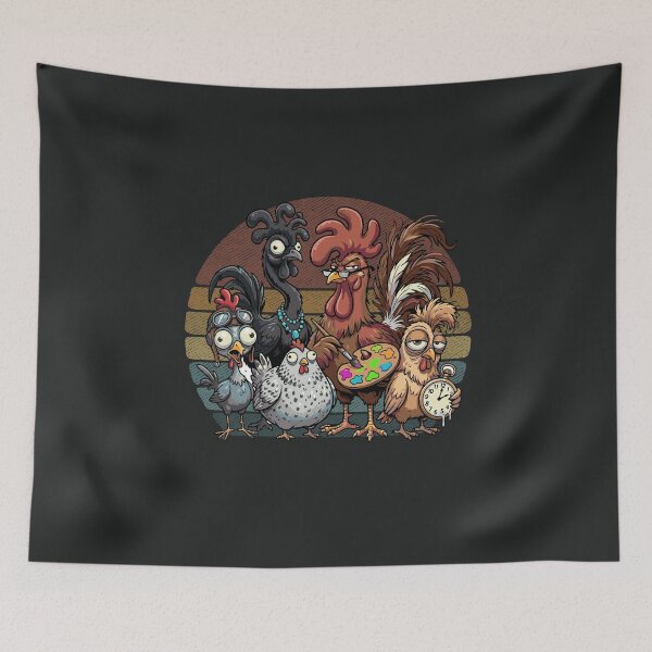 Item preview, Chicken Art Retro Family of Rooster and Hen Vintage  designed and sold by alenaz.