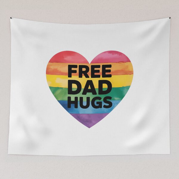 Item preview, Free Dad Hugs LGBT Pride Gay Pride Parades Rainbow Flag Lgbt designed and sold by sailorjessiArt.
