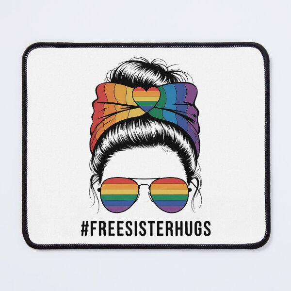 Item preview, Free Sister Hug Womens Messy Bun Rainbow LGBT Pride Month designed and sold by sailorjessiArt.