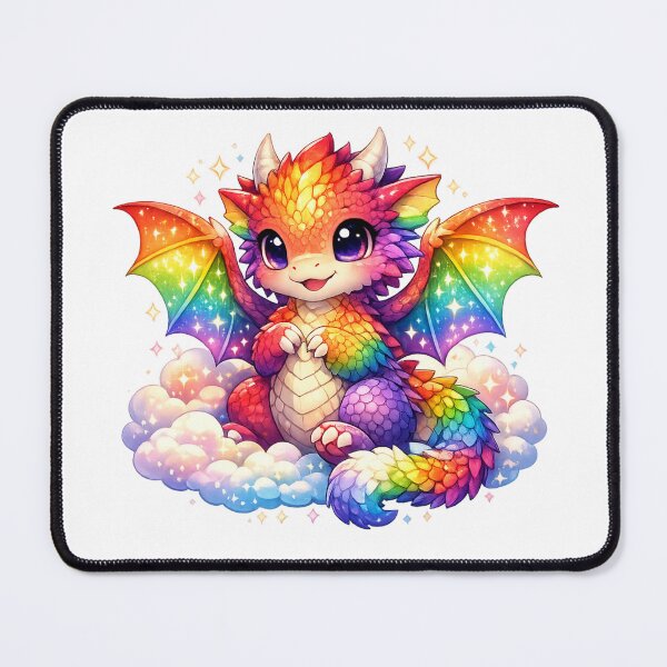 Item preview, Dragon Tales Rainbow Baby Dragon - Cute Kawaii Fantasy designed and sold by EchoPrint Co..