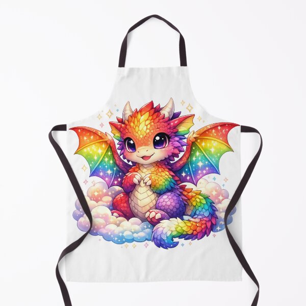 Item preview, Dragon Tales Rainbow Baby Dragon - Cute Kawaii Fantasy designed and sold by EchoPrint Co..