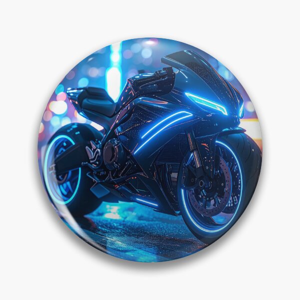 Item preview, Cyberpunk Neon Night Rider - Futuristic Motorcycle Art designed and sold by Kavin786.